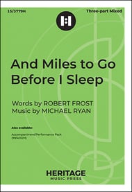 And Miles to Go Before I Sleep Three-Part Mixed choral sheet music cover Thumbnail